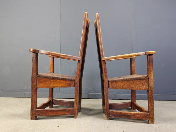 Image 1 of Vintage church chairs, set of 6 - 1950s