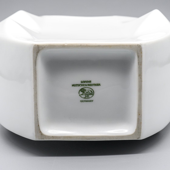 Image 1 of Hutschenreuther Porcelaine brillante Heinrich Fuchs 70s Vintage Op Art Vase 5094