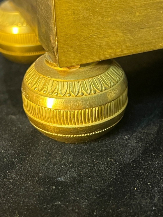 Image 1 of Empire Period Clock Gilt Bronze Art and Science Attributes