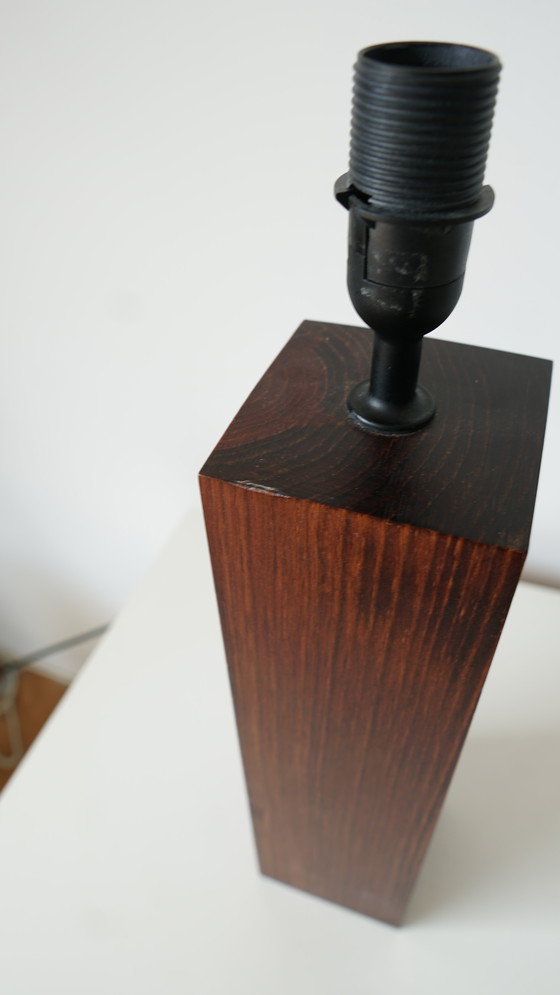 Image 1 of Pair of Mid - Century solid wood table lamps - 1970s