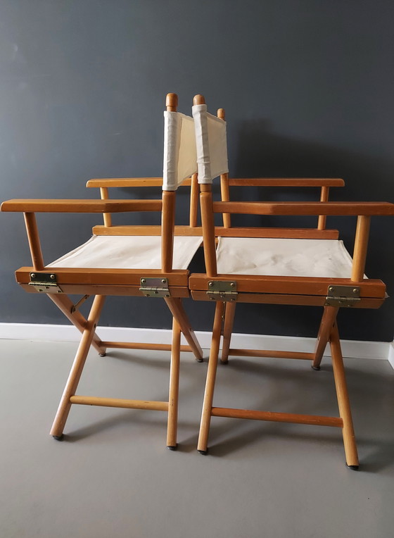 Image 1 of 2 Stuks Vintage Regiseursstoelen Jaren 70
