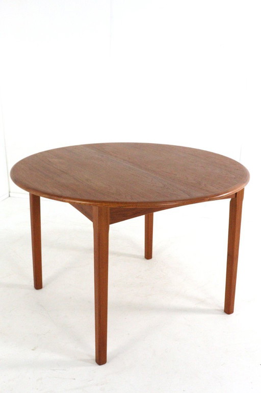 H. Sigh & Sons mobelfabrik round extendable dining table vintage Danish 'Parup'