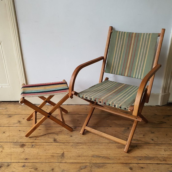 Image 1 of Chaises de plage vintage, Chaises longues