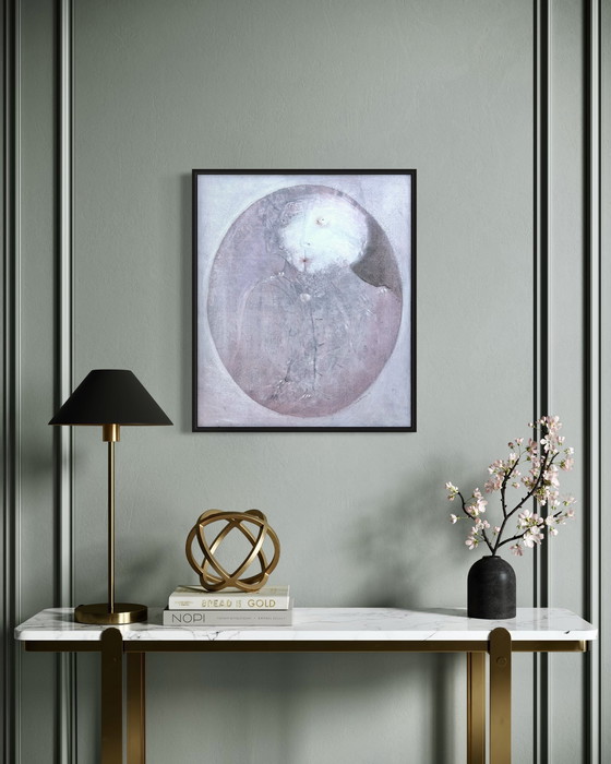 Image 1 of Robert Detheux / 1979 / Raro quadro surrealista / Madame la Colonelle