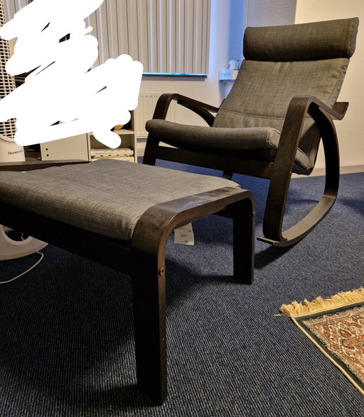 Armchair with ottoman