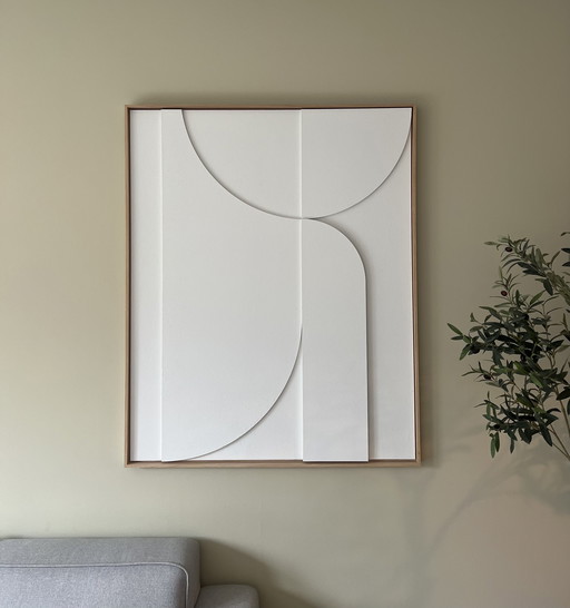 Panneau d'art en relief encadré HKliving - Très grand