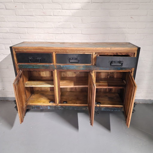 Industrial Reclaimed Wood Cabinet