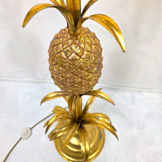 Image 1 of Hans Kögl pineapple lamp 1960s/ Gilded milk glass