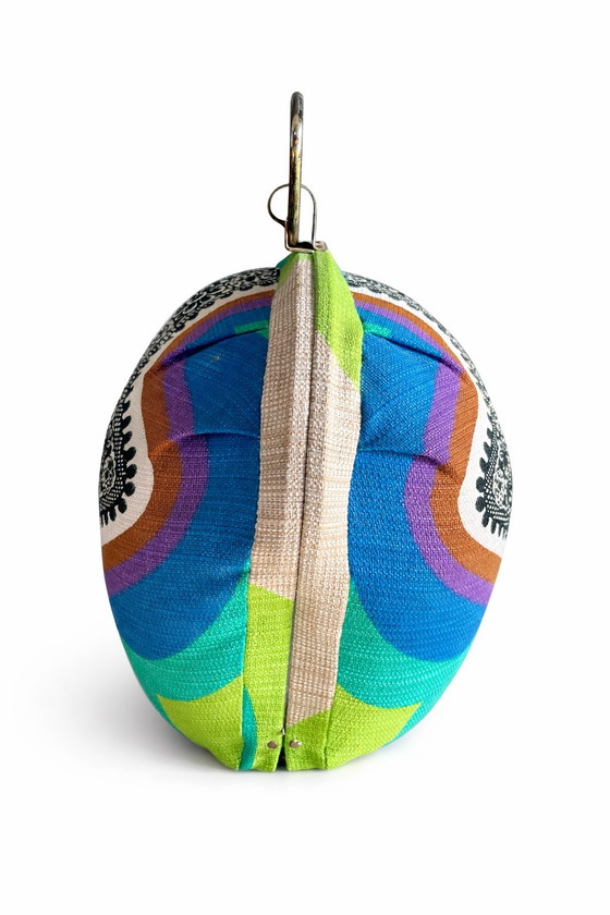 Image 1 of Couvre-théière rétro vintage à motif psychédélique années 70