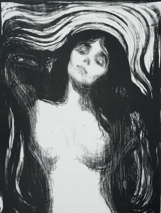 Edvard Munch: The Madonna (Black), Signed Lithograph – Lithographs & prints, Paper (photo 7 of 8)