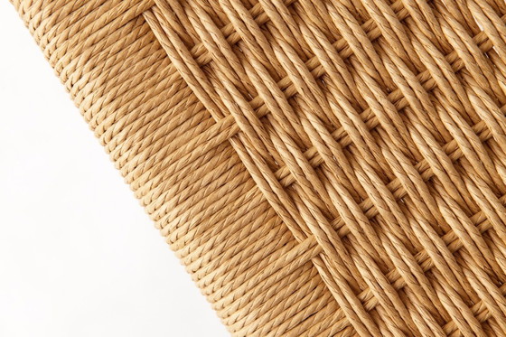 Image 1 of Fauteuil Niels Otto Møller n° 56 – Teck et corde danoise – 1954 – Style danois moderne du milieu du siècle – Restauré avec répar