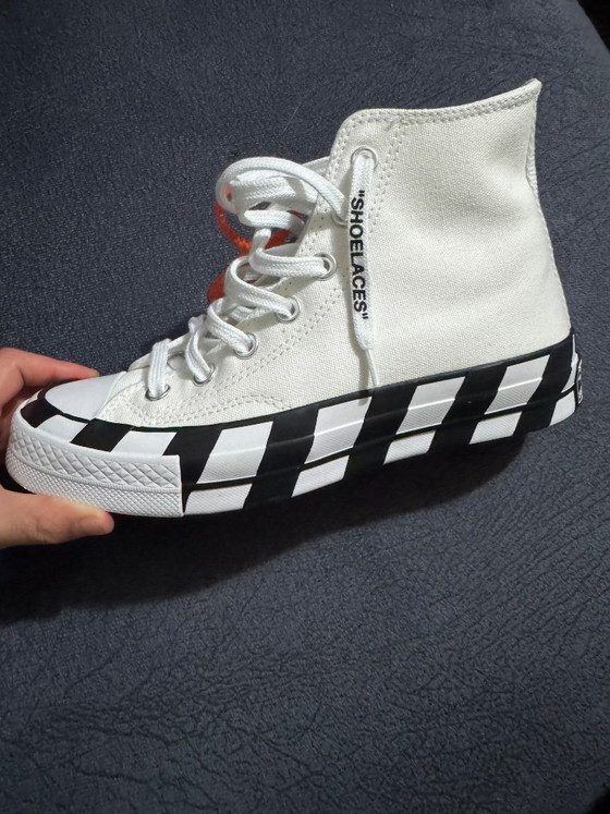 Image 1 of Converse x Off-White Chuck Taylor All-Star 70S Hi Sneaker