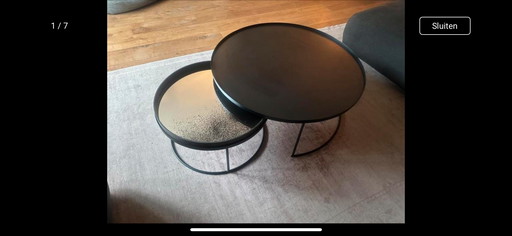 Salontafel set Ethnicraft XL/L incl. Blad 