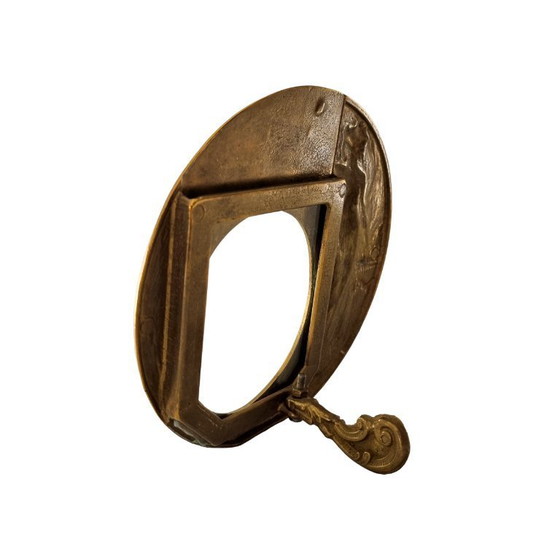 Image 1 of Cadre photo en laiton de style Art nouveau