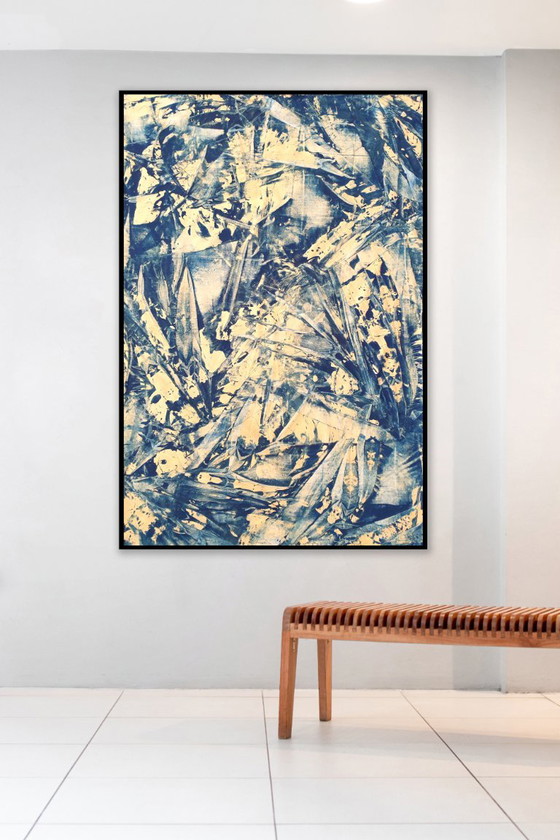 Jürgen Angeler - Blue Golden Diamond – Paintings & Drawings, Canvas (photo 13 of 15)