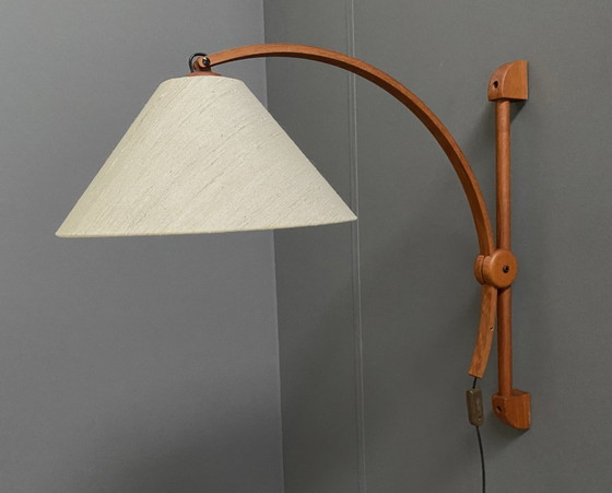 Image 1 of Teak-Wandleuchte von Domus Denmark aus den 1970er Jahren