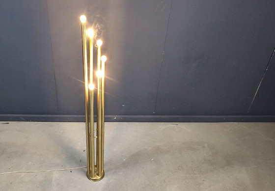 Lampada da terra vintage in ottone, anni '70 – Lampade da terra, Metal, Brass (photo 4 of 8)