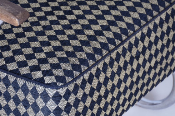 Set van twee gerestaureerde Bauhaus-fauteuils, van Vichr a Spol., chroom, Tsjechië, jaren 1930. – Textile (photo 7 of 12)