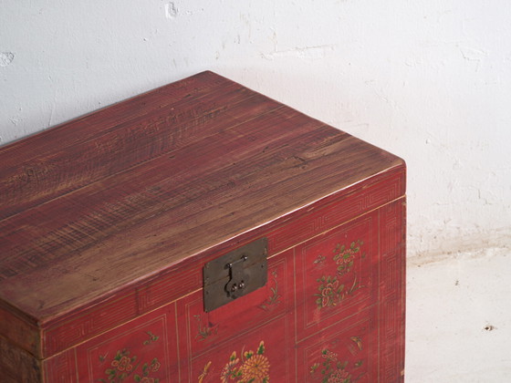Baule antico dipinto con pittura originale – Cina, circa 1900 – Armadi contenitori, Iron, Brass (photo 14 of 25)