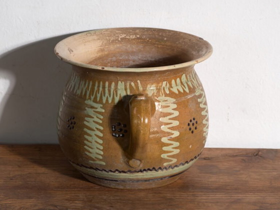 Vaso in ceramica smaltata popolare antica – Europa Centrale, circa 1930 – Vasi per piante, Rustic (photo 25 of 40)