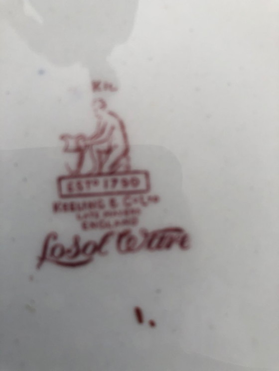 Image 1 of Antique English Large Cheese Keeper or Butter Dish