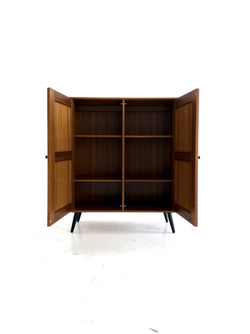 Armoire murale vintage danoise en teck, années 1960 – wandkast, Wood (photo 2 of 8)