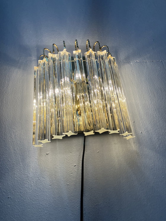 Image 1 of Lampada da parete vintage Mirano "Trilobo" di Venini, cristallo