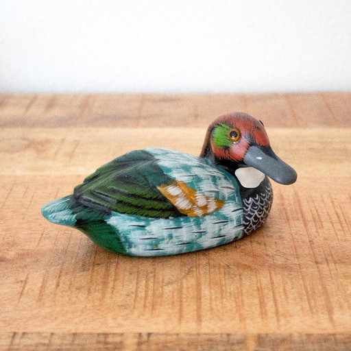 Patito antiguo pintado a mano: decoración para pabellón de caza.