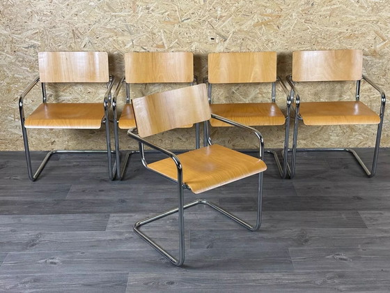 Image 1 of 5 sillas de los años 80, sillones voladizos, diseño Plurima Italia