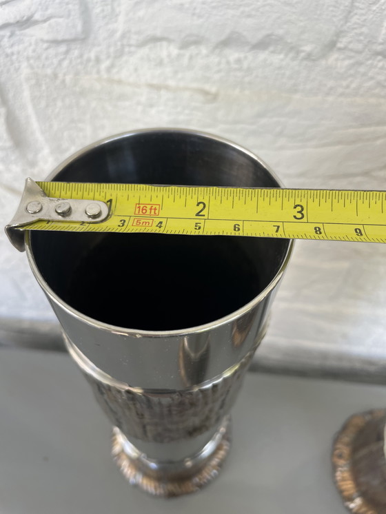 Image 1 of Satz von 3 brutalistischen Metallen aus Duitsland aus den Jahren 60/70