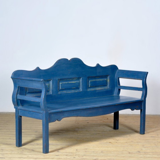 Image 1 of Antique pine bench, 1900s