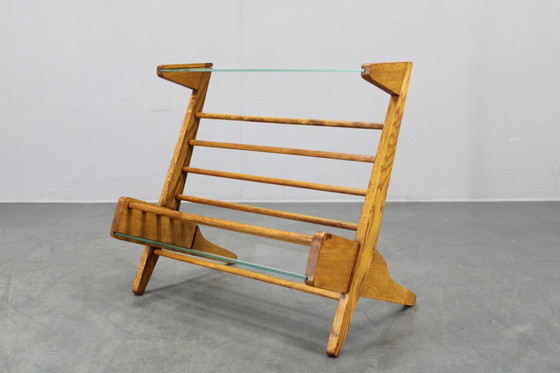 Image 1 of Scaffale / scaffale per libri in quercia del 1960 di ULUV, Cecoslovacchia