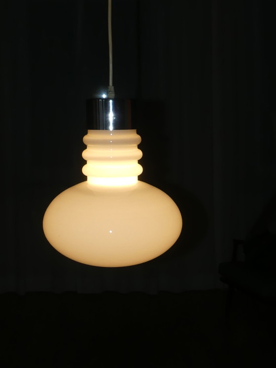Image 1 of Hanglamp omhuld glas gloeilamp vorm jaren 70 UK1aeb