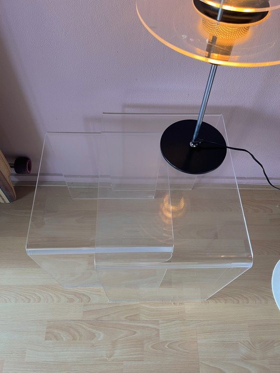Image 1 of Tables gigognes Acrylique Vintage 60s 70s Seventies Sixties Tables Set