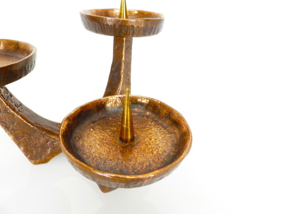 Image 1 of Vintage Bronze Brutalist Candlestick 1960-1970