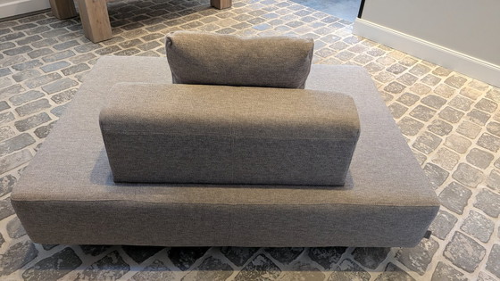 Image 1 of Stoffen Bank Grijs - 1,5 Zits, Loveseat - incl. extra stof