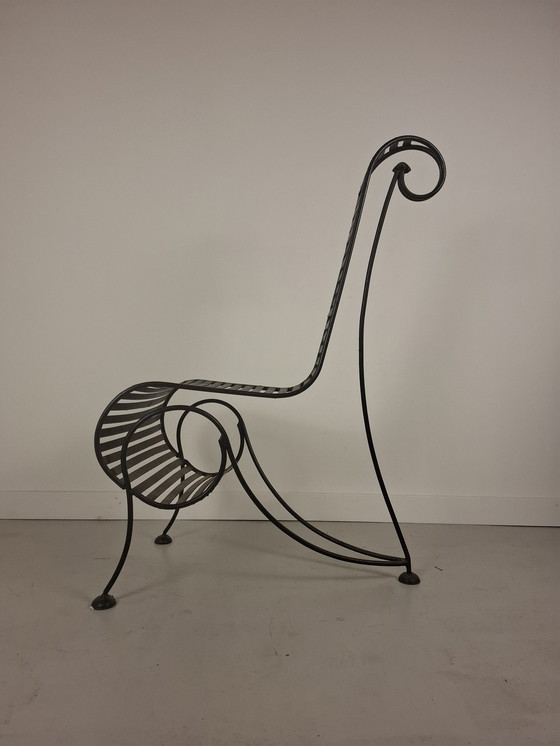 Image 1 of Post modern sculptural spine chair André Dubreuil 1980's