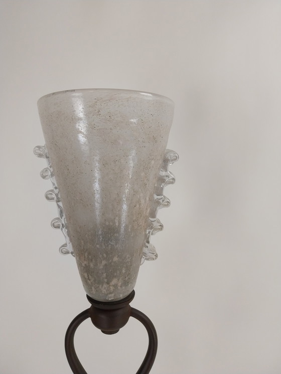 Image 1 of 1 X Banci Firenze Bronze avec verre de Murano Lampadaire 1970