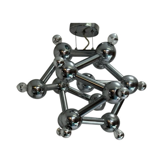 Image 1 of Paul de Haan for Jolina Lighting - Chromed pendant - Model name: Kolja’s Favorite - Dutch design - Sputnik or atom shaped design