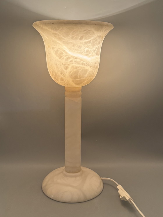 Image 1 of Elegante lampada da tavolo in alabastro di A. Santa Rita