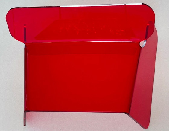 Image 1 of Red Plexiglas chair, France, 1970s
