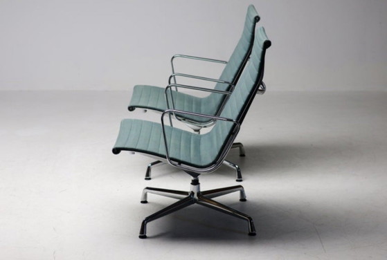Image 1 of Set of 2 Hermen Miller Aluminum group EA116 Lounge Chairs