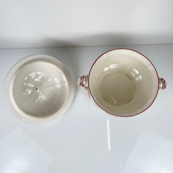 Image 1 of Soepterrine met deksel, model Réverbère, van KG Lunéville