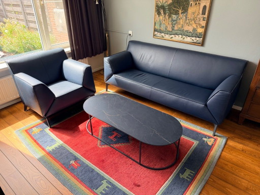 JORI - Pacific Pure + Salontafel “Curves” – banken, Ceramic, Leather