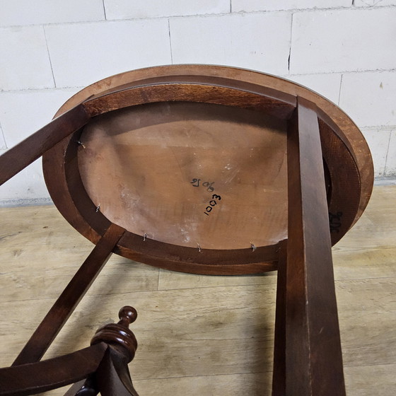 Image 1 of Vintage mahonie houten fineer Edwardian stijl bijzettafel / koffietafel / sidetable