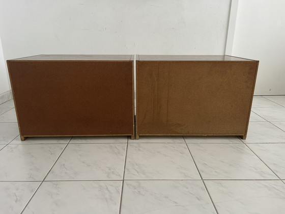 Image 1 of Set vintage nachtkastjes wenge hout