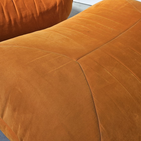Image 1 of Vintage lounge fauteuil met voetenbank
