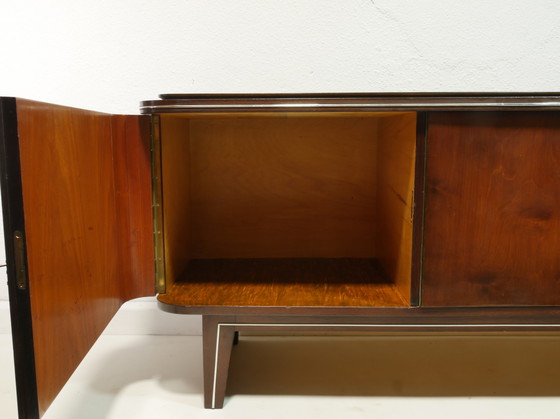 Image 1 of Vintage sideboard 60s - Lowboard walnut - Mid - Century Modern - Original Germany
