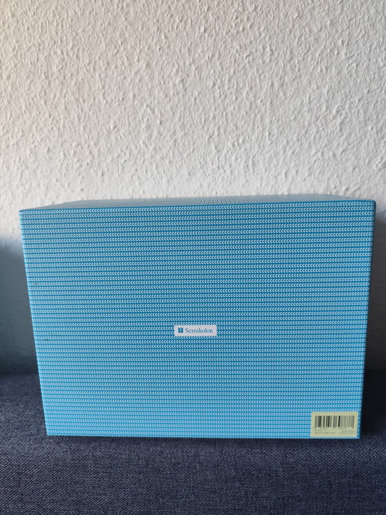 Image 1 of 📦 Elegant storage box set from Semikolon - "Ginkgo turquoise" series - 5 pieces