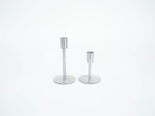 Set aus Metallkerzenständern, dänisches Design, 1970er Jahre, hergestellt in Dänemark